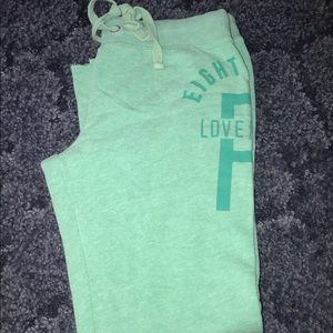 green PINK boyfriend sweats